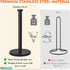 AOSION 2 Pack Paper Towel Holder - Stainless Steel Countertop Paper Towel Stand for Kitchen, Bedroom, Bathroom (Black)