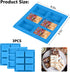 Rice Krispies Silicone Mold for Rice Krispies Treats Baking, 6-Cavity Granola Cereal Bars Mold for Chocolate Cheesecake Brownie