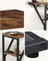 NEFROM ET-D-BR1 C-Shaped End Table, Small Couch Side Table, Sofa TV Tray Table for Living Room, Bedroom, Bedside