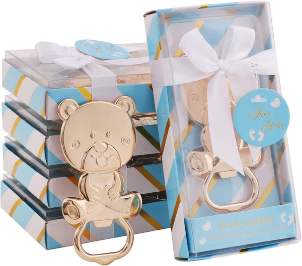 36 Pack Bear Bottle Opener Baby Shower Favors for Guest, Metal Beer