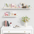 Set 3, Forbena Gold Floating Shelves for Wall Decor of Bathroom Shelves Over Toilet, Modern Display Wall Shelf