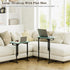 Fleecy day Folding TV Tray Table,Adjustable TV Dinner Table with Sturdy MDF Top,Eating Trays for Living Room with No