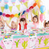 WERNNSAI 2 PCS Llama Table Cloth - Llama Birthday Decorations for Kids Girls Pink Party Supplies 54'' x 108''