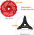 9" x36 3 1" (20 mm 25.4 mm HK Teeth Carbide Tipped Blades & Teeth Brush Cutter Blade, Weed Eater Blades Metal
