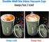 12 oz CS COSDDI Stainless Steel Vacuum Insulated Tumbler - Coffee Travel Mug Spill Proof with Lid - coffee Cup for Keep