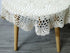 Laivigo New Handmade Crochet Cotton Lace Round Table Cloth Doilies, 24 Inch, Beige