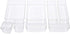 Masirs Clear Drawer Organizer, 8-Piece Set for Office Desk, Utensils, Cosmetics, and Makeup