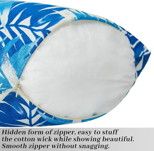 Outdoor Pillow Covers, 2PCS Waterproof Lumbar Pillow Covers 18x18 Inch for Furniture Patio Couch