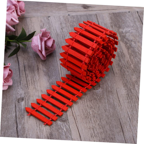 Yardwe 2pcs DIY Picket Garden Plastic Rail Fence Mini Fence Christmas Village Trees Supplies Wooden playpen Plastic Fencing Miniatures Bonsai Wood Fence Decorate Barrier Bamboo Doll House by Yardwe