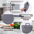 Silicone Liners Square 8 Inches for Air Fryer, 2 Pcs Non-stick Food-grade Reusable Baking Tray Accessories