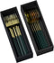 Black Bamboo Kitchen Drawer Organizer Bins, Stackable for Silverware, Utensils, Cutlery, 9" x 3" x 2.5"