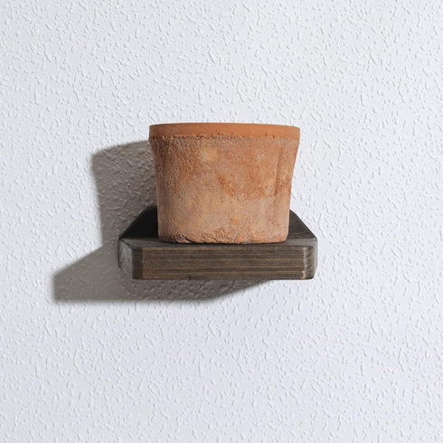 Set 2 5Inch Freezing point Small Floating Shelves for Wall of Natural Wood Small Mini Wall Shelf Decor Plant Display