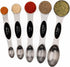 Magnetic Measuring Spoons Set of 5, Stainless Steel Dual Sided Stackable Teaspoon for Dry and Liquid Ingredients