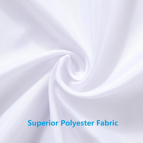 YOSTEV Waterproof Polyester Bathroom Shower Curtain Liner, 54 x 78 Inches, White, with Grommets and Magnets
