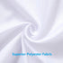 YOSTEV Waterproof Polyester Bathroom Shower Curtain Liner, 54 x 78 Inches, White, with Grommets and Magnets