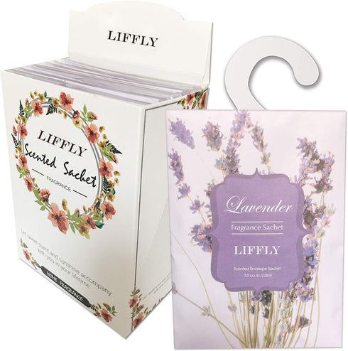 8 Large Packs Lavender Scented Sachets Bag with Hanger for Drawer and Closet