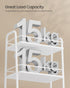 3-Tier ULRC001WB01 VASAGLE LILEA Collection - Storage Cart with Fabric Basket, Rolling Utility Cart with Wheels