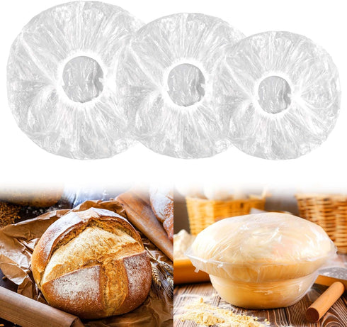 100PCS Bowl Covers for Bread Proofing, Reusable Elastic Plastic Bowl Covers for Bread Rising, Storage Containers