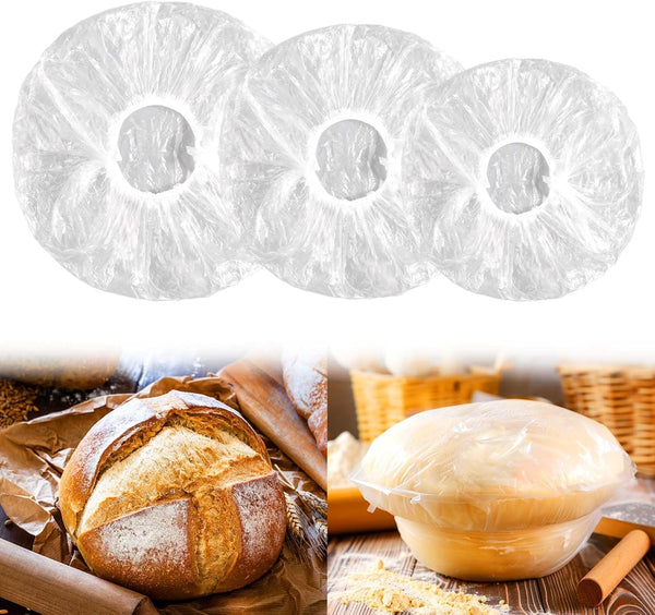 100PCS Bowl Covers for Bread Proofing, Reusable Elastic Plastic Bowl Covers for Bread Rising, Storage Containers