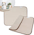 SINLAND Microfiber Dish Drying Mat - Super Absorbent Pad for Kitchen Counter, Large Size 16Inch X 18Inch, Beige 2 Pack