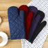 Anyi Oven Mitts - Professional Heat Resistance Kitchen Cotton Oven Gloves for Grilling, Cooking, 2-Pack with Soft Lining