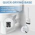 UBeesize Toilet Brush with Flexible Head, Silicone Bristles, Quick Drying Holder Set for Bathroom (15" X 4.5")