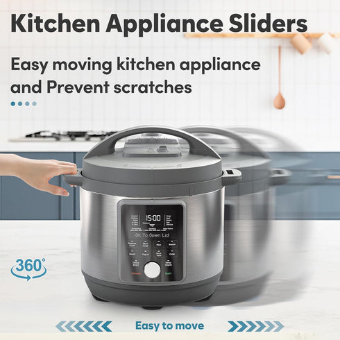 Appliance Sliders for Kitchen: 24 PCS Self-Adhesive Accessories for Easy Moving & Space Saving Kitchen Gadgets