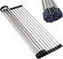 Roll Up Dish Drying Rack Over The Sink, Portable Stainless Steel Folding Mat for Kitchen Counter (Black,