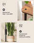 4 GENTINGBRO Tall Plant Stand Indoor Tiered Plant Shelf for Multiple Plants Coner Shelf Stand Wood Plant Stand Metal