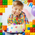 MTLEE 9 1-9 8) Pcs Building Block Candles Number Building Block Candle Numeral Birthday Cake Topper Cupcake