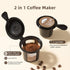 2 1Machine,6 14 0z Single Serve K Cup Coffee Maker in to Brew Sizes,Auto Shut Off& Reusable Filter,Use Coffee