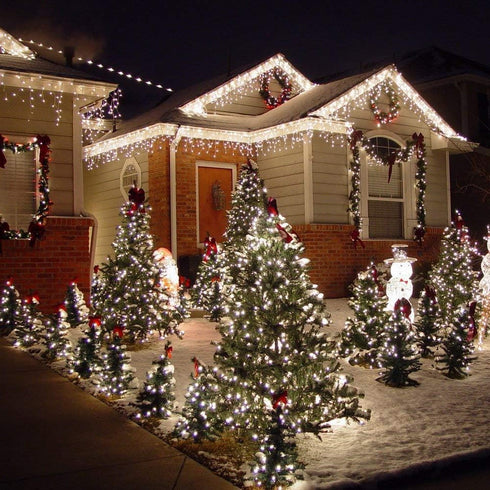 Brizled Christmas Lights, 33ft 100 LED Connectable Mini String Lights, 120V UL Certified Cool White for Indoor Outdoor