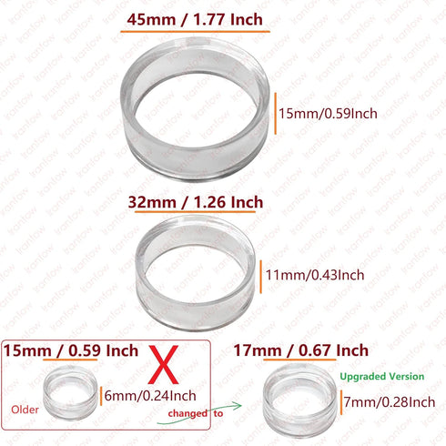 (48 Pack) Baseball Display Stand, Clear Baseball Ring, Round Display Stand for Golf Ball, Softball, Marbles