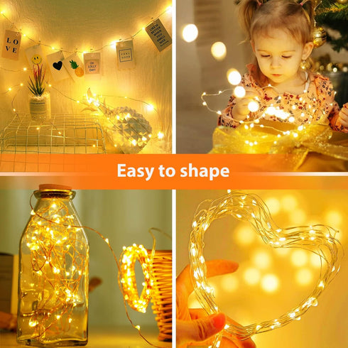 24 Pack 7ft 20 litogo Fairy Lights Battery Operated, LED Waterproof Fairy String Lights Small Mini Light for Mason Jars