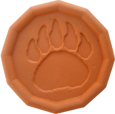 JBK Pottery Terracotta Brown Sugar Saver - Handmade Terra Cotta Sugar Keeper with Decorative Discs, Made in the USA