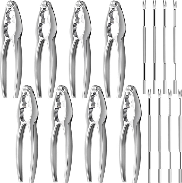 WHDLQFL 16 Pack Lobster Crackers and Picks Set, Crab Leg Cracker Tools, Stainless