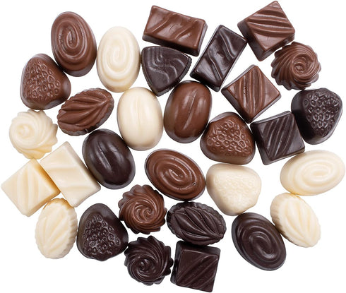 Hiawbon 30 Pcs Fake Chocolate Artificial Food Realistic Mixed Color Chocolate Models