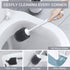 2 Pack Set efree Silicone Toilet Bowl Brush and Holder with Ventilated Holder, Floor Standing & Wall Mounted Toilet
