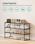3-Tier 16-20 11.8 36.2 21.7 Inches, ULSA303B02 SONGMICS Shoe Rack, Shoe Organizer, Metal Storage Shelf, Upright