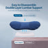 Adjustable Memory Foam Lumbar Support Pillow for Sleeping, Back Pain Relief, with 2 Insert Pads