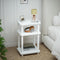 DALEMHOME Solid Wood 3 Tier End Table, Side Table Sofa Couch Table for