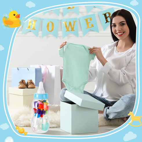 4 11 4 Inch Tessco for you Pcs Large Baby Milk Bottle Fillable Baby Shower x Piggy Bank Plastic Container for Game