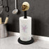 Rustic Wood Skull Paper Towel Holder Stand Up Paper Towel Holder, Easy One-Handed Tear Kitchen Paper Towel Dispenser