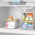 Trash Bag Dispenser Roll Holder - Clear Garbage Bag Holder Dispenser with Bamboo Lid and Sliding Drawer Box, Trash Bag