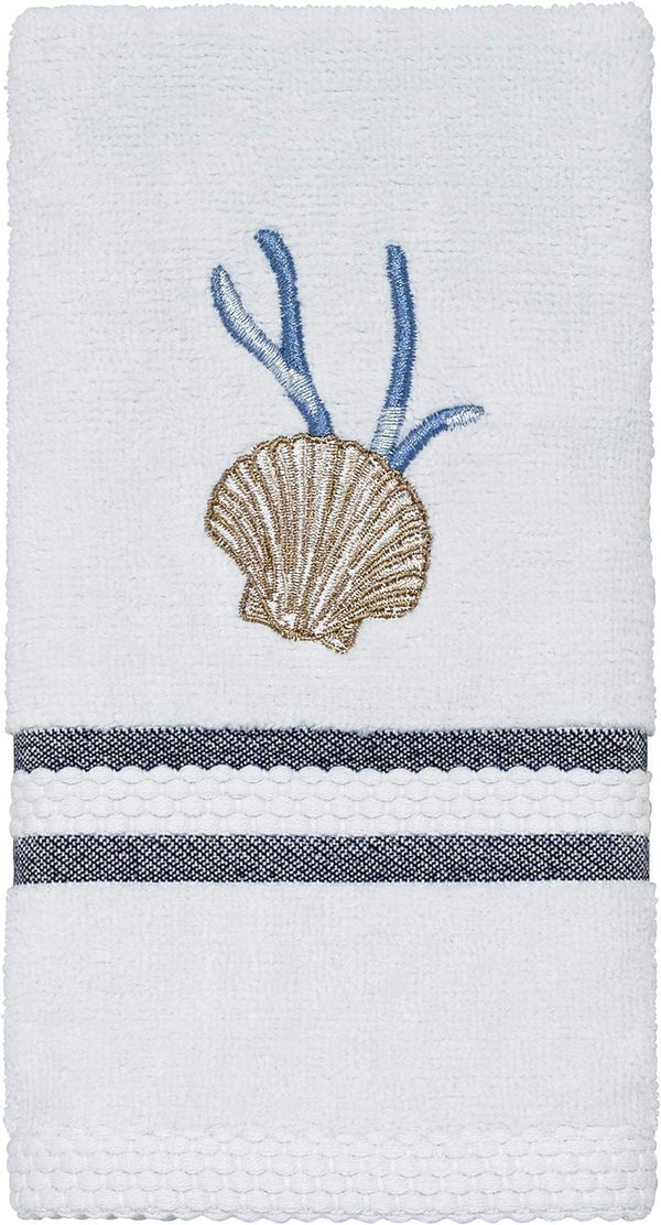 Avanti Linens Fingertip Towel, Soft & Absorbent Cotton Towel, Blue Lagoon Collection