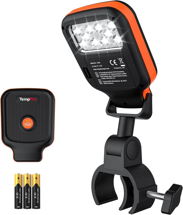 TempPro Outdoor Grill Light for BBQ with 10 LEDs, 3 Brightness &