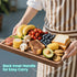 BETOLEAN Set 3-Piece Acacia Wood Cutting Boards with Juice Groove & Handles for Kitchen Charcuterie Chopping Board