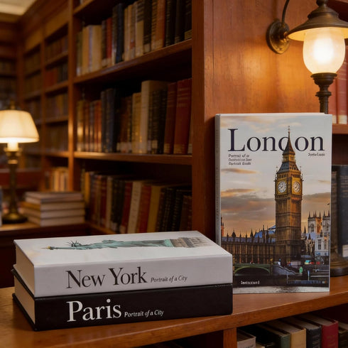 YOYMJBY 3 (3-Paris PCS Faux Decorative Books for Home Decor-Coffee Table Books Decor-Aesthetic Fake/Faux Books