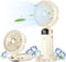 Portable Mini Handheld Fan - 4000mAh Rechargeable Battery Operated Desk Fan with Base, 5 Speeds for Travel
