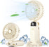 Portable Mini Handheld Fan - 4000mAh Rechargeable Battery Operated Desk Fan with Base, 5 Speeds for Travel